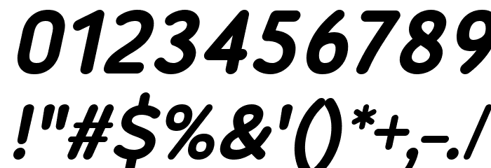Robaga Rounded Bold Italic Font OTHER CHARS