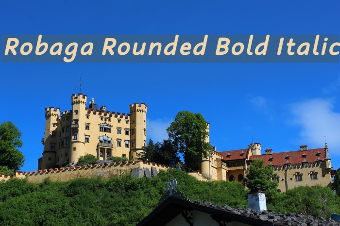Robaga Rounded Bold Italic Font examples