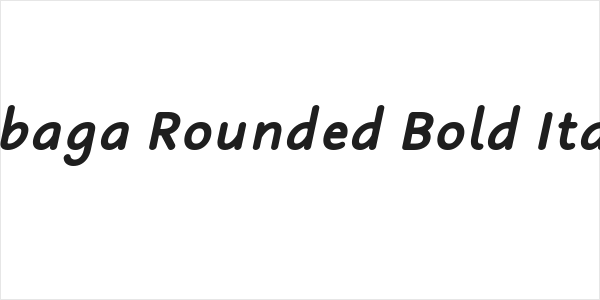 Robaga Rounded Bold Italic Logo
