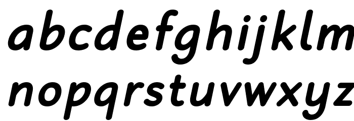 Robaga Rounded Bold Italic Font LOWERCASE