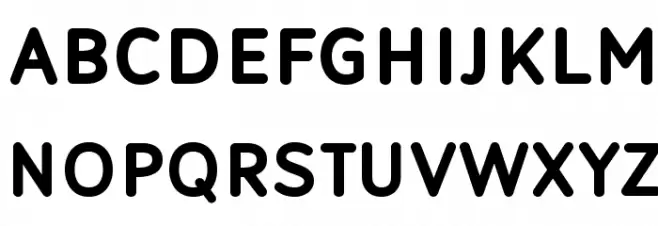 Robaga Rounded Bold Schriftart Groß
