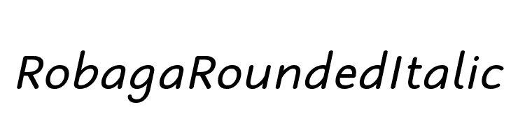 Robaga Rounded Italic Font