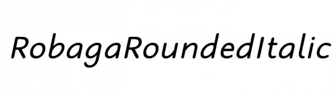 Robaga Rounded Italic  Frei Schriftart Herunterladen