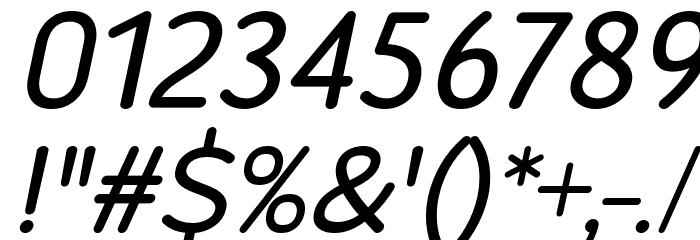 Robaga Rounded Italic Font OTHER CHARS