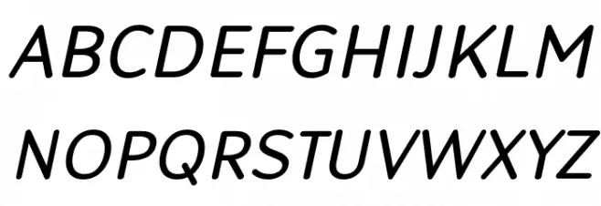 Robaga Rounded Italic Font Litere mari