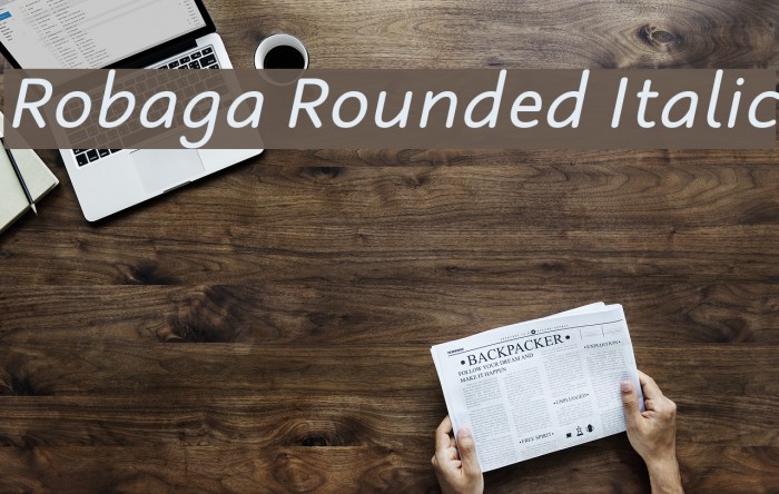 Robaga Rounded Italic Font examples