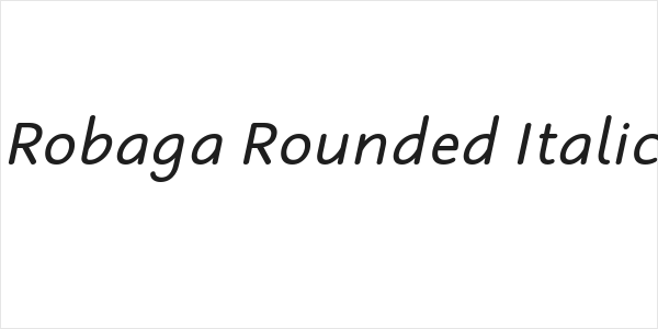 Robaga Rounded Italic Logo