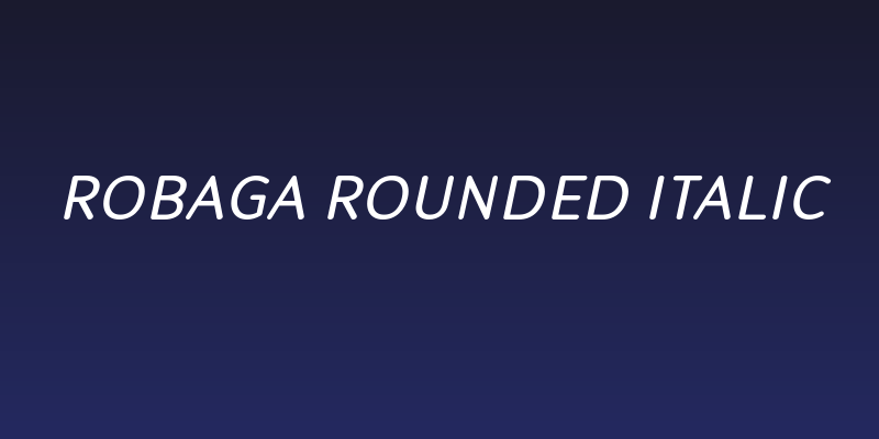 Robaga Rounded Italic Social Header
