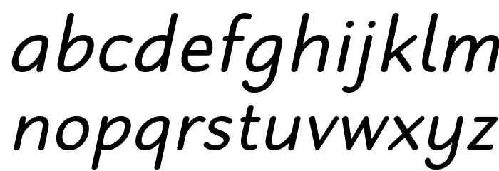 Robaga Rounded Italic Font LOWERCASE