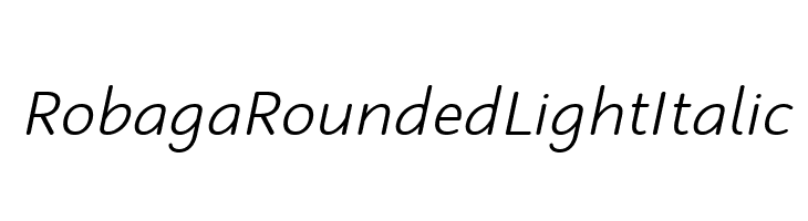 Robaga Rounded Light Italic Font