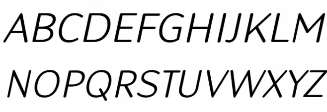 Robaga Rounded Light Italic Caratteri MAIUSCOLE