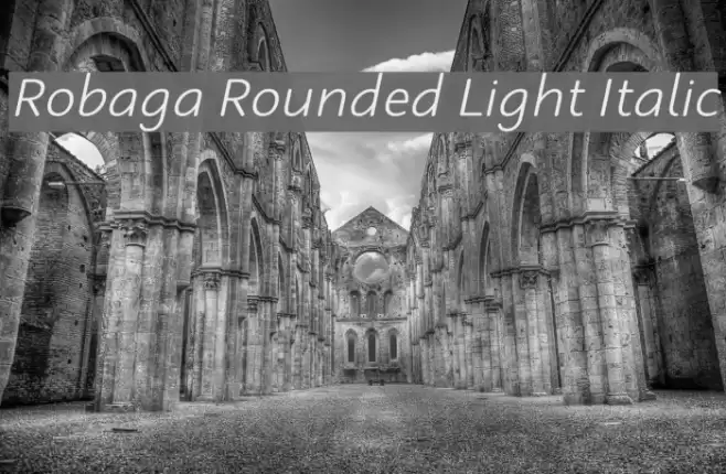 Robaga Rounded Light Italic Fuentes examples