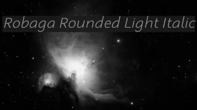Robaga Rounded Light Italic Fuentes examples