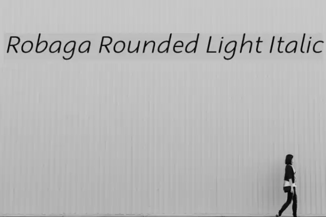 Robaga Rounded Light Italic Fuentes examples