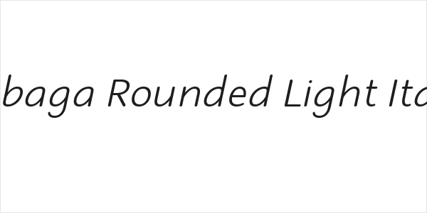 Robaga Rounded Light Italic Logo