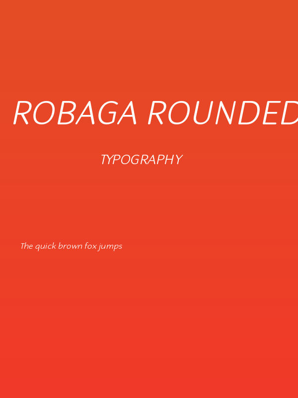 Robaga Rounded Light Italic Poster