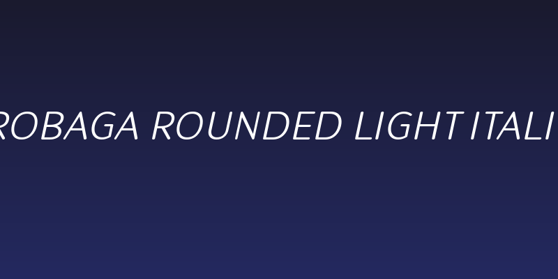 Robaga Rounded Light Italic Social Header