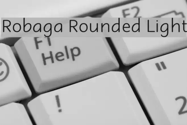 Robaga Rounded Light Schriftart examples