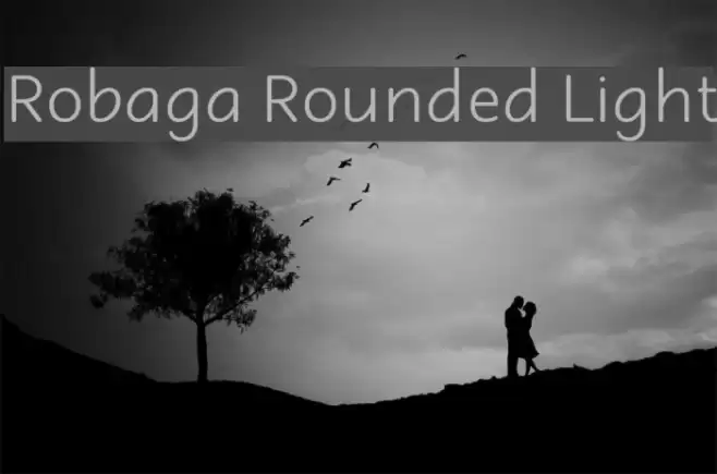 Robaga Rounded Light Schriftart examples