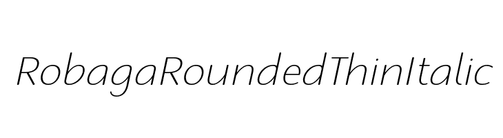 Robaga Rounded Thin Italic Font