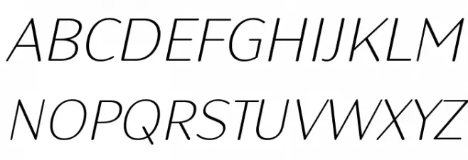 Robaga Rounded Thin Italic Polices MAJUSCULES