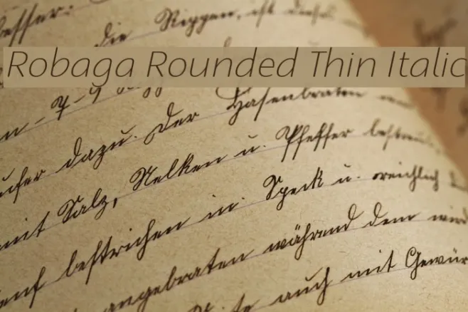 Robaga Rounded Thin Italic Example 1