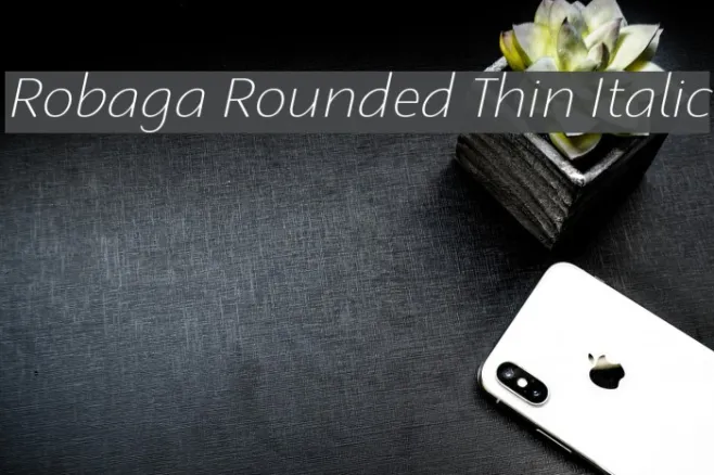 Robaga Rounded Thin Italic Example 2