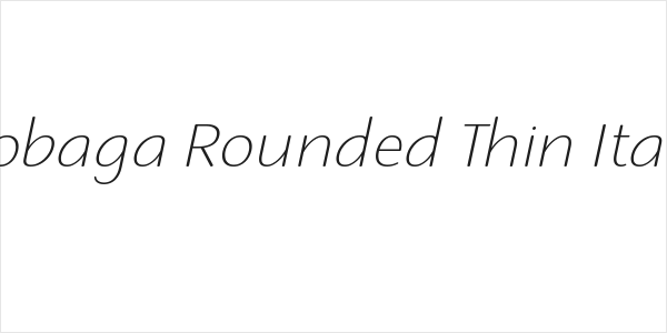 Robaga Rounded Thin Italic Logo