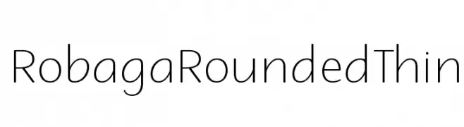 Robaga Rounded Thin  Frei Schriftart Herunterladen
