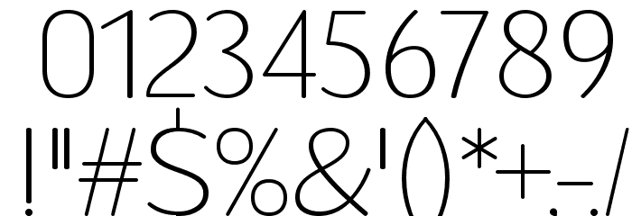 Robaga Rounded Thin Font OTHER CHARS