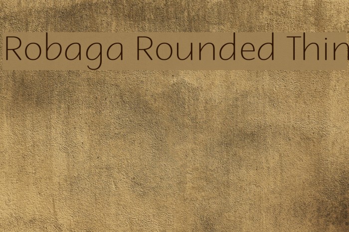 Robaga Rounded Thin Font examples