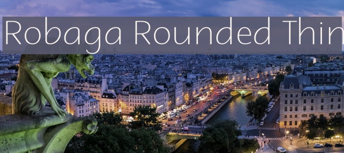 Robaga Rounded Thin Font examples