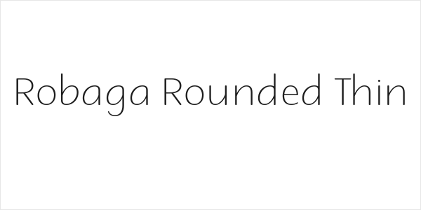 Robaga Rounded Thin Logo