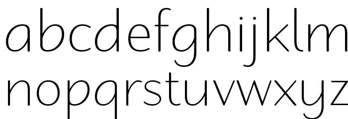 Robaga Rounded Thin Font LOWERCASE
