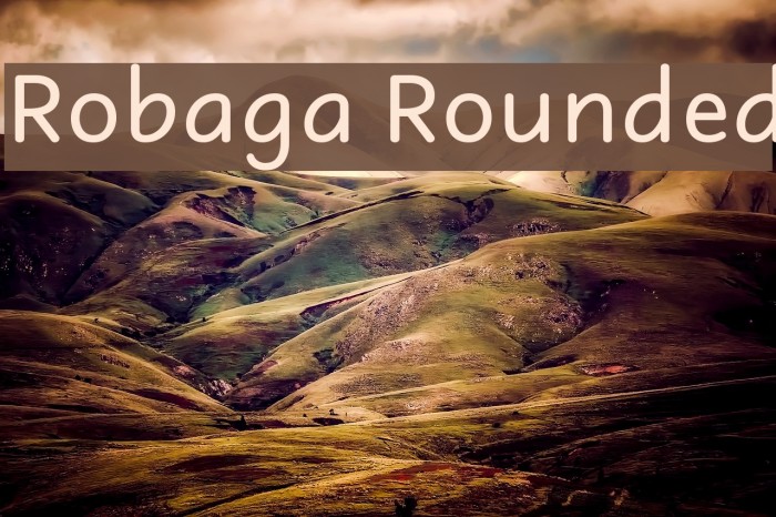 Robaga Rounded Font examples