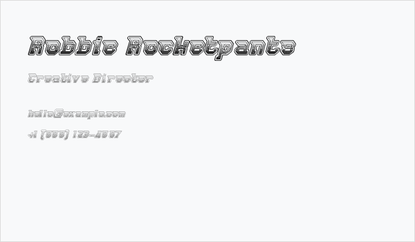 Robbie Rocketpants Business Card