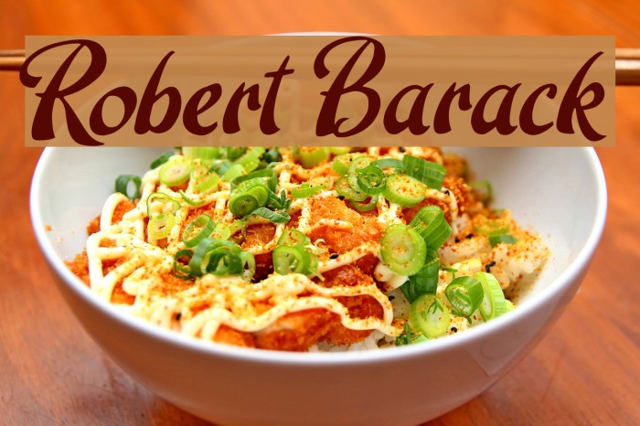 Robert Barack Font examples