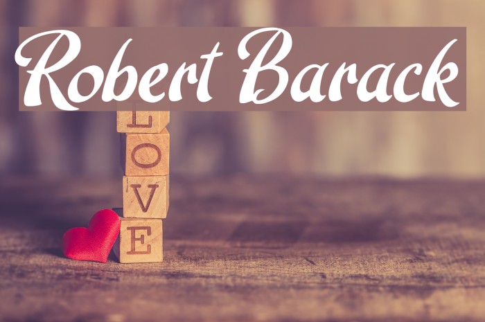 Robert Barack Font examples