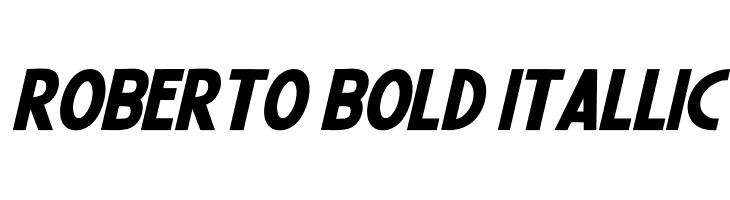 Roberto Bold Itallic  baixar fontes gratis