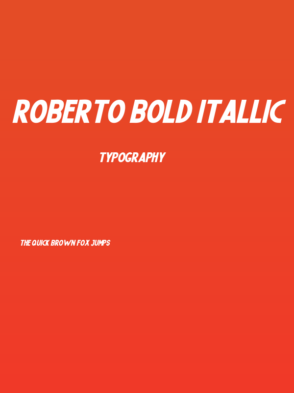Roberto Bold Itallic Poster