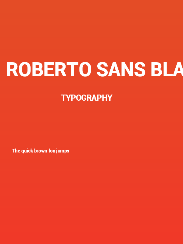 Roberto Sans Black Poster