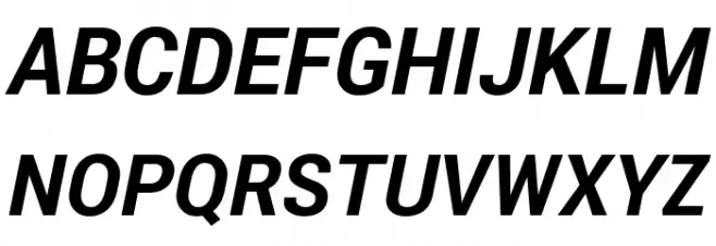 Roberto Sans Bold Italic Caratteri MAIUSCOLE