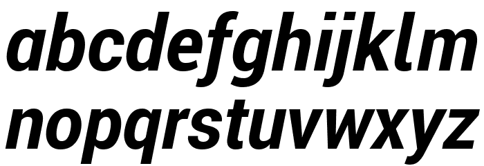 Roberto Sans Bold Italic Font LOWERCASE