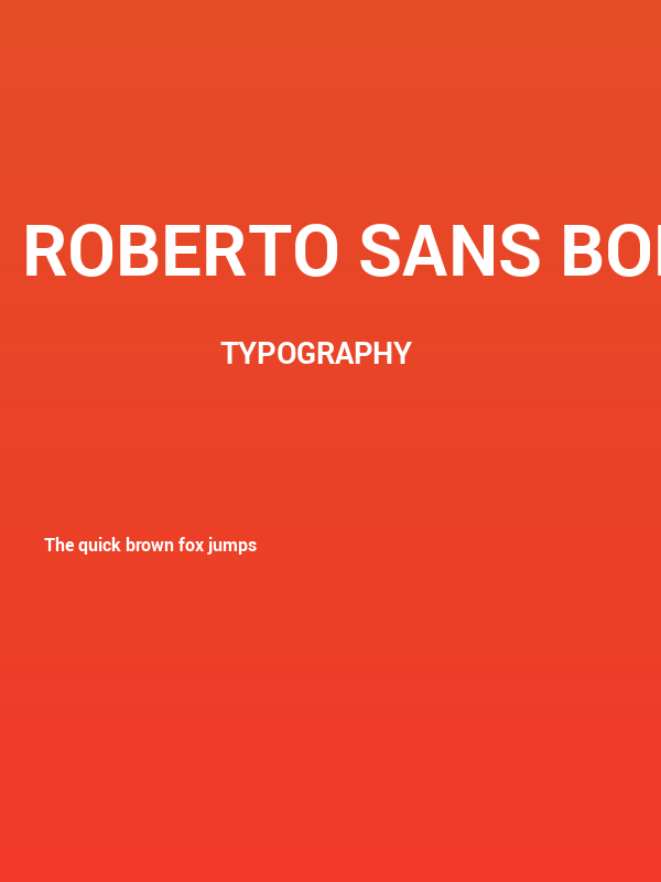 Roberto Sans Bold Poster
