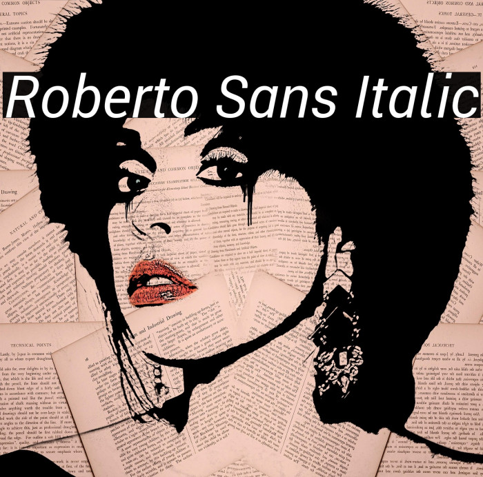 Roberto Sans Italic Example 2