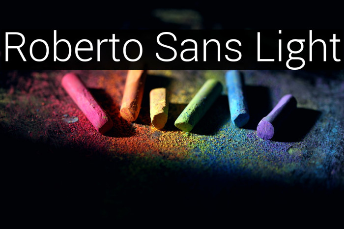 Roberto Sans Light Example 1