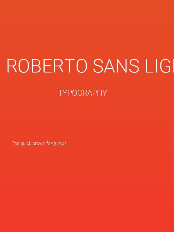 Roberto Sans Light Poster