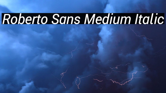 Roberto Sans Medium Italic Example 1