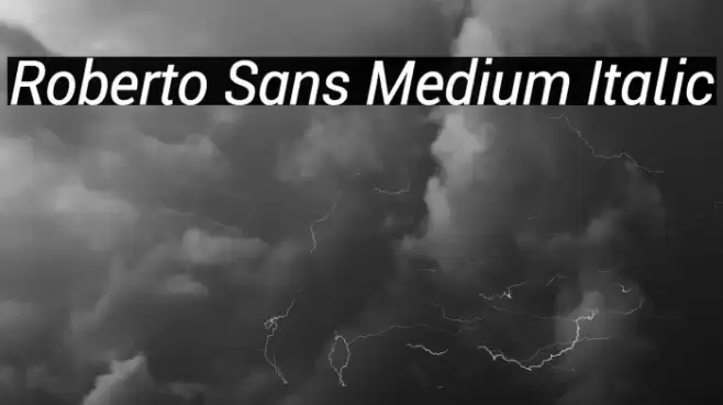 Roberto Sans Medium Italic Font examples