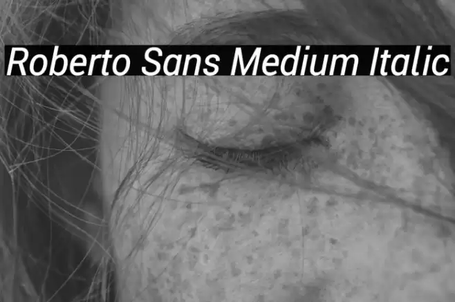 Roberto Sans Medium Italic Font examples